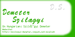demeter szilagyi business card